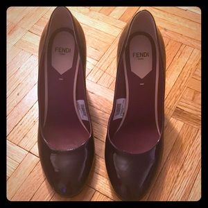 Fendi High Heel Pumps Patent Leather